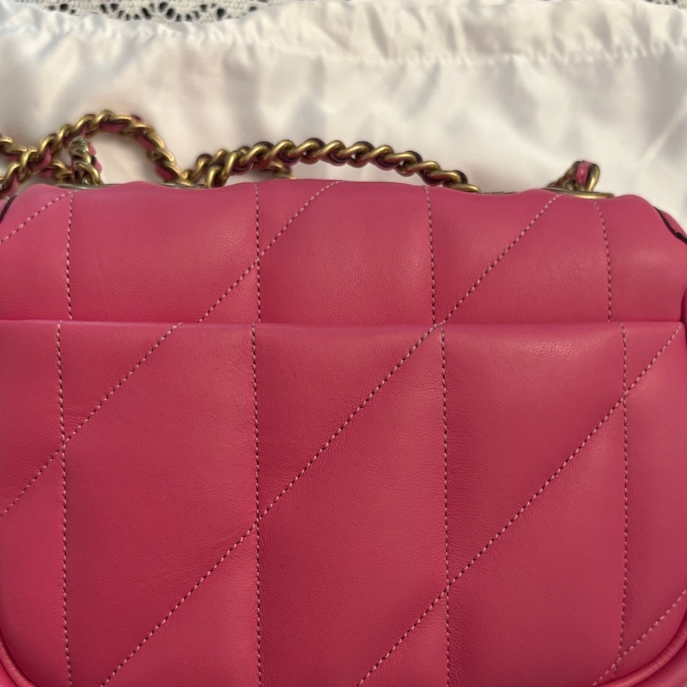 Coach Fuchsia Quilted Crossbody Bag - Picture 8 of 11